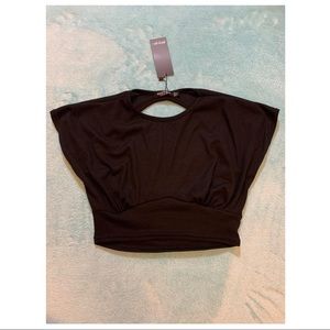 Black Fitted Crop Top